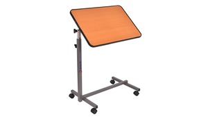 Metal Medical Height Adjustable Bedside <b>Table</b> <b>With</b> Rolling <b>Wheels</b> For Hospital And Home Use - Product Image 2