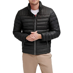 Men's Color Blocking <b>Jacket</b> Stand Collar Zipper Windproof Casual <b>Winter</b> Outerwear Regular Fit Polyester Material - Product Image 2