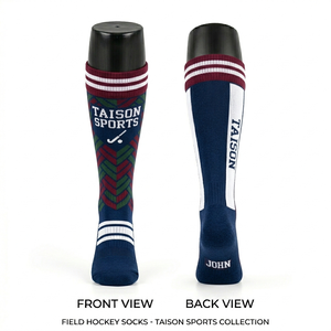 Women Field Hockey Sports <b>Socks</b> Premium Cotton Nylon Blend Breathable Knit <b>Grey</b> Teal Panel Design Custom Jacquard Logo <b>men</b> <b>socks</b> - Product Image 3