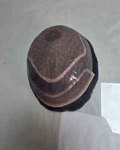 Taz Hair BD Prothèse capillaire frontale en dentelle pour hommes, cheveux humains Remy indiens, ondulation Water Wave, avec patchs centraux - Product Image 5