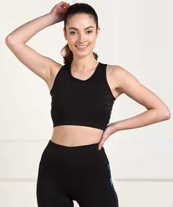 Soutien-gorge de sport sans armatures à maintien élevé pour femme PIHA SPORTS, dos nageur, coussinets amovibles, décoration en maille, extensible dans quatre directions - Product Image 3