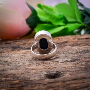 Anillo Hecho a Mano en Plata de Ley 925 con Piedra Preciosa de Ónix Negro Facetado, Anillo Clásico para Boda, Compromiso y Aniversario, Hermoso Anillo de Regalo - Product Image 4