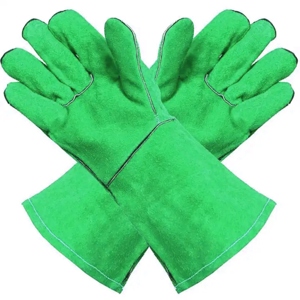 Gants de soudage en cuir de vachette pleine fleur rouge, haute performance, résistants à l'abrasion, pour la lutte contre les incendies, le barbecue et l'usage quotidien - Product Image 3