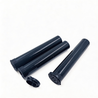 Tubes en plastique noirs King Size anti-effraction, étanches à l'air et à l'eau, avec bouchon à pression et anneau de sécurité, personnalisables et résistants aux enfants