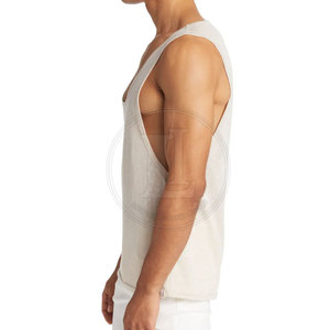 เสื้อกล้ามผู้ชายสีตามสั่ง คุณภาพสูง ระบายอากาศได้ดี ผลิตจากผ้าฝ้าย 100% บริการ OEM สินค้ามาใหม่ ผลิตในปากีสถาน - Product Image 3