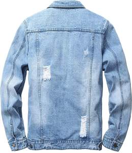 Custom Men's High Street Style Fashion Denim Jacket High Quality Loose Fashion <b>Jean</b> Jackets - Product Image 4