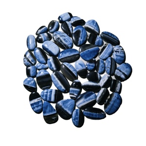 Lot en gros d'opales bleues naturelles d'Owyhee, cabochons de poids varié, formes et tailles mélangées, pour la fabrication de bijoux DIY, artisanat, pierres précieuses Khushi - Product Image 3