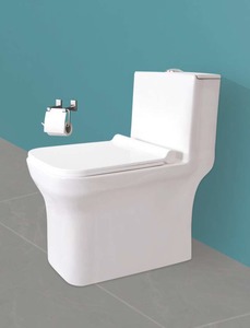 Inodoro de una pieza con el mejor diseño, tamaño 725x365x665mm, sifón en S de 225mm y tapa de asiento con cierre suave - Product Image 2