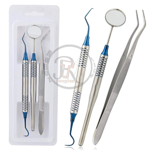 Kit d'examen dentaire manuel en acier inoxydable 3 pièces finition polie, kit de diagnostic de base avec étui de transport - Product Image 6