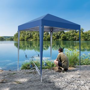 Tenda Pop-up Pratica Blu 2 X 2m, Impermeabile, Design Pieghevole ad Angolo Retto - Product Image 6
