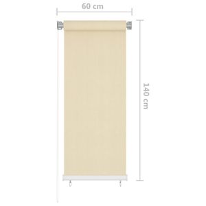 กลางแจ้งลูกกลิ้ง23.6ครีมตาบอด "x 55.1" วัสดุ HDPE สำหรับ sunrooms และระเบียง - Product Image 6