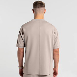 Two-Piece Men's High Quality Summer T Shirts <b>Sets</b> Casual Solid Jogger T Shirt and Shorts for Men Short Sleeves Clothes <b>Sets</b> - Product Image 2