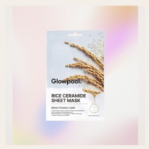 แผ่นมาส์กหน้า GLOWPOOL Korean K-Beauty Glowful Rice Ceramide Sheet Mask ผลิตในเกาหลี 22 กรัม ผสมสารสกัดจากโสม - Product Image 4
