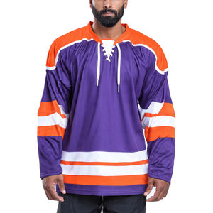 Maillot de hockey sur glace à manches longues pour homme, coupe ample, imprimé équipe de hockey, hauts de maillot de hockey pour homme - Product Image 4