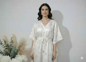 Nouvelle Robe Midi Vintage Faite à la Main pour Femme, Kaftan Long en Coton, Tenue de Nuit avec Dentelle, Meilleure Décoration, Taille Unique, Lavable - Product Image 3