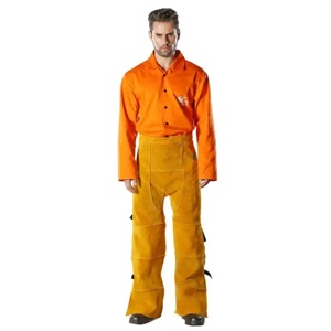 A Grade Cowhide <b>Split</b> Leather Welding <b>Trouser</b> for Protection Leather Safety Protective Welding Safety Industrial - Product Image 1