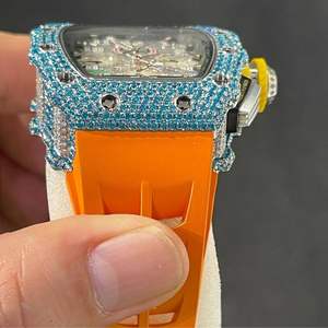 Reloj de Diamantes Cultivados en Laboratorio Personalizado de Alta Calidad Estilo Hip Hop para Hombre, Reloj de Diamantes VVS para Regalo - Product Image 2