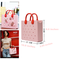 Sac fourre-tout en silicone EVA personnalisé avec logo, imperméable, durable, flexible, à trous creux, compatible avec les breloques de chaussures DIY