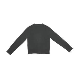 Cárdigan Fino de Moda para Mujer, Hecho a Medida, Corte Regular, Mangas Largas, Cuello en V con Logotipo Frontal, Método de Tejido de Punto - Product Image 3