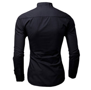 Chemise à manches longues boutonnée pour homme, décontractée, respirante, pour le travail, infroissable, col classique - Product Image 5