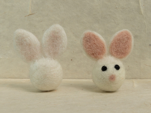 Wholesale Felt & Yarn Handmade 3cm Wool Easter Bunny Head for Child's Egg Hunt Decorations and Craft Supplies - Product Image 2