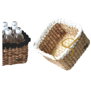 Woven Water Hyacinth Storage <b>Box</b>: Natural Knitted Accent Organizer - Product Image 2
