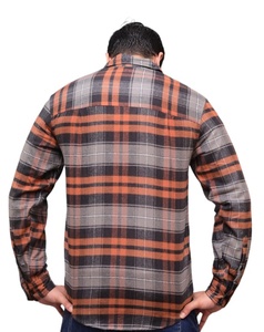Chemise-veste à carreaux pour homme avec boutons-pression, en flanelle épaisse 100% coton, infroissable, écologique, décontractée, surchemise de printemps - Product Image 5