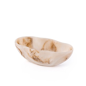 Bol de service ovale en résine fait main, plat décoratif pour servir des en-cas et du chocolat, pour la maison, l'hôtel et la décoration de table - Product Image 3