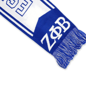 Bufanda de Punto Zeta Phi Beta ZPB Azul y Blanca, Bufanda de Invierno para Fraternidad y Hermandad, Cálida, Elegante, de Acrílico, Accesorio de Moda - Product Image 4