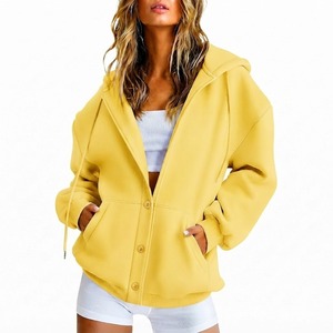 Cárdigan cálido con capucha para mujer, estilo oversize, manga larga, con botones frontales, cómodo - Product Image 1