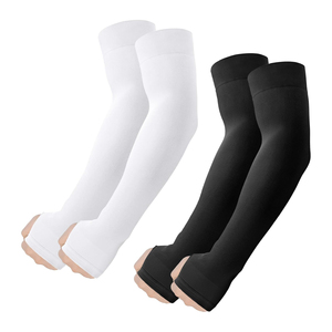 Nuevas Mangas Protectoras de Poliéster Sólido de Alta Calidad UPF50+ Largas para Protección Solar para Mujer en Negro, Rojo, Blanco y Gris - Product Image 4