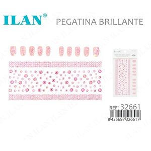 Adesivi con Strass Scintillanti ILAN, Decorazioni per Unghie Rosa Rif. 32661 - Product Image 1