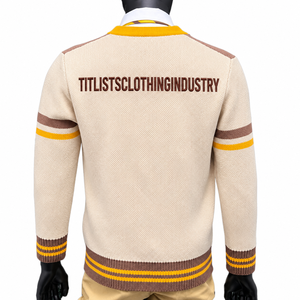 Pulls à col en V B2B pour les sororités/fraternités/écoles/collèges/universités, cardigans tricotés unisexes - Product Image 3