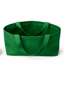 Sac fourre-tout personnalisé avec logo imprimé, réutilisable pour les courses, sac de transport quotidien, sac de plage en toile de coton robuste, ouvert - Product Image 3