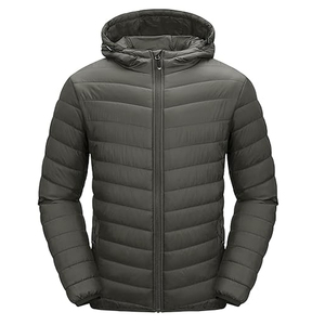 Men's High Street Active Puffer Jacket Nylon Woolen Quilted Bubble Windbreaker winter jacket Softshell Front Zipper - Product Image 3