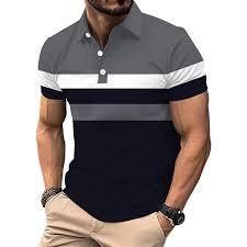 Premium Men's Color-Blocked Tonal Polo | High-Density Cut-and-Sew Pique Shirt | Executive Smart-Casual Taped Seam Top - Product Image 2