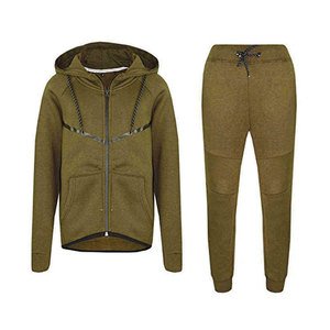 Survêtements d'hiver décontractés pour hommes, à capuche avec cordon de serrage, 100% coton, pour l'entraînement, la course à pied, le fitness, le jogging, en plein air, légers - Product Image 1