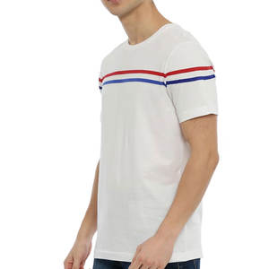 Camiseta Personalizada al por Mayor para Hombre |   Diseño de Borde Lateral |   Tela Jersey 100% Algodón |   Ropa Casual de Estética Deportiva |   Listo para enviar - Product Image 2