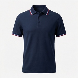 เสื้อโปโลลำลองผู้ชายลายทางสำหรับออกกำลังกาย เล่นกีฬา ซัมเมอร์ใหม่ ผ้าฝ้าย ไซส์ใหญ่ สีสันปรับแต่งได้ - Product Image 1