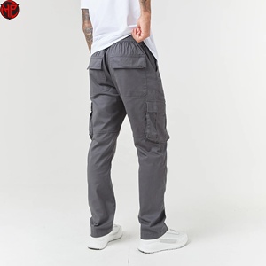 Pantalon cargo pour homme, pantalon de travail multi-poches, pantalon décontracté léger pour l'extérieur et le quotidien, pantalon cargo de couleur unique - Product Image 5