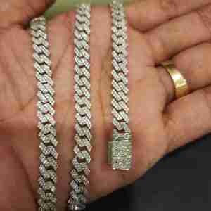 Cadena Cubana Unisex Única para Joyería Hip Hop, Plata de Ley 925 con Diamante Cultivado en Laboratorio de 20MM, Regalo para Todos los Amantes de la Cultura Cubana - Product Image 3