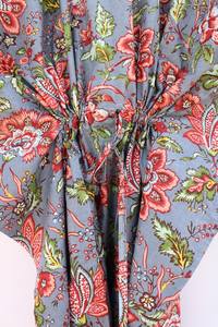 Vestido Kaftán Informal de Verano con Estampado Floral Tropical, sin Mangas, de Algodón, para Mujer, Ropa de Playa, Estilo Asia Pacífico - Product Image 3