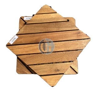 Viet Wood Vietnam Acacia Waterproof Anti-Slip Eco-friendly Outdoor <b>Interlocking</b> Floor <b>Tiles</b> Contemporary Design Matt Finish 5+ - Product Image 5