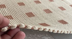 Alfombra tejida a mano con textura de nervaduras, diseño geométrico, precio directo de fábrica, para interiores de lujo. - Product Image 3