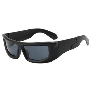 Lunettes de soleil carrées créatives et personnalisées, style punk, hip-hop, concaves, pour la rue, avec motif photo - Product Image 4