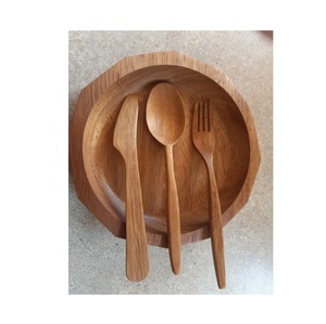 Tazón de Ensalada de Madera Natural Resistente para Ensaladas de Verduras, Frutas, Bocadillos y Comidas Familiares - Product Image 5