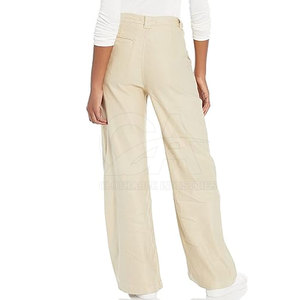 Women Mid Waist <b>Summer</b> <b>Pants</b> Wide Leg Trousers OEM Women <b>Summer</b> Trousers Breathable Fashion Casual <b>Pants</b> Supplier Customized - Product Image 2