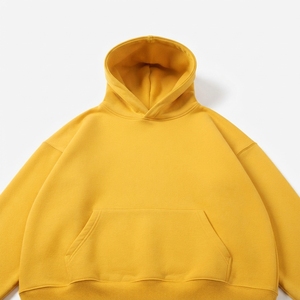 Sudaderas con capucha para hombre 100% algodón, forro polar grueso, de gran tamaño, con posibilidad de impresión de logotipo personalizado, sudaderas con capucha y sudaderas para hombre. - Product Image 2