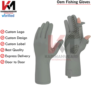 Gants de pêche pour hommes, protection UV, équipement de pêche, service OEM, fournisseur en gros, export, logo personnalisé, commandes en gros - Product Image 2