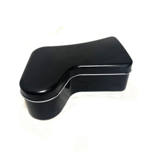 Custom Printing <b>Christmas</b> Stocking Shaped Metal Tin <b>Box</b> Black Sock Shaped Storage Container for Candy Cookie Gift Packaging - Product Image 4